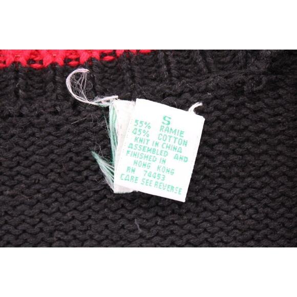 Sweater Vest Embroider Christmas Santa Clause Wood Buttons Ugly Cute Beaded S M - Picture 8 of 9